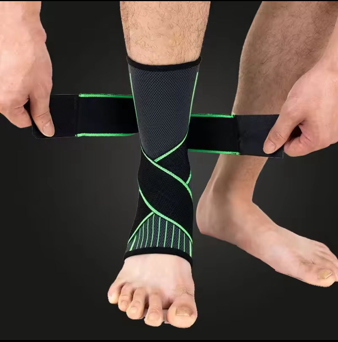 Cavigliera Elastica con Supporto a Compressione – Fascia Regolabile per Sport, Recupero e Prevenzione Infortuni